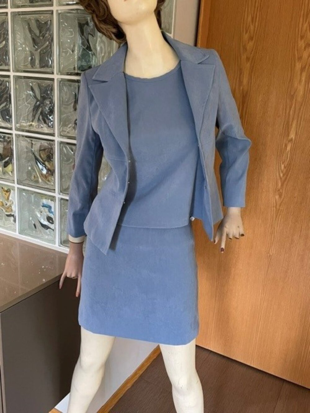 Vtg. 1990’s CW DESIGNS: 3 PIECE SUIT Powder Blue FOR TWEEN GIRLS OR PETITE ADULT